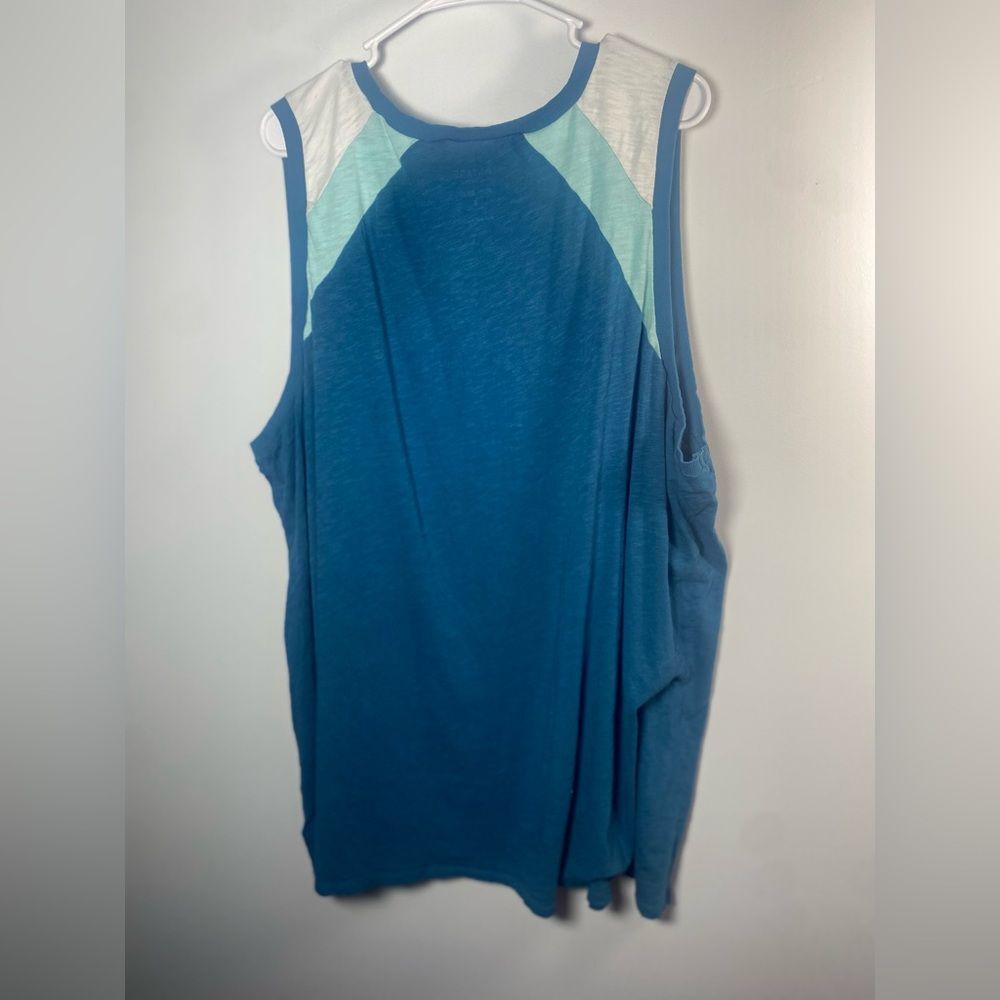 Torrid Teal and White Tank Top - Picture 3 of 3